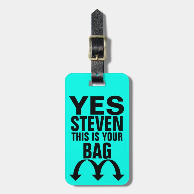Funny Personalized Luggage Tag (Front Vertical)
