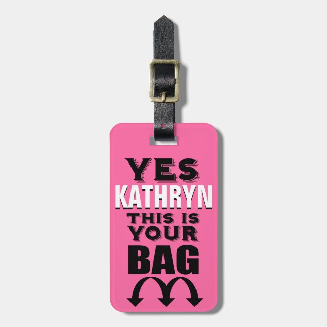 Funny Personalized Luggage Tag (Front Vertical)