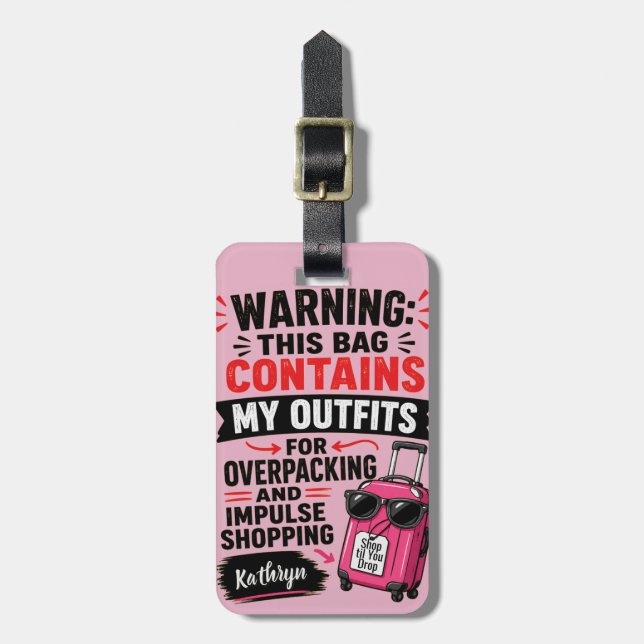 Funny Personalized  Luggage Tag (Front Vertical)