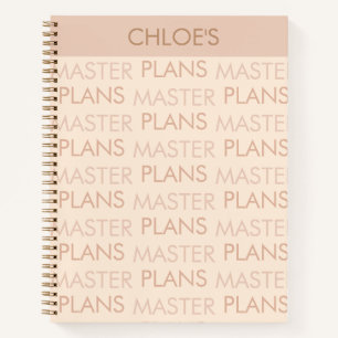 Funny Personalized Master Plans Office Teacher Notebook