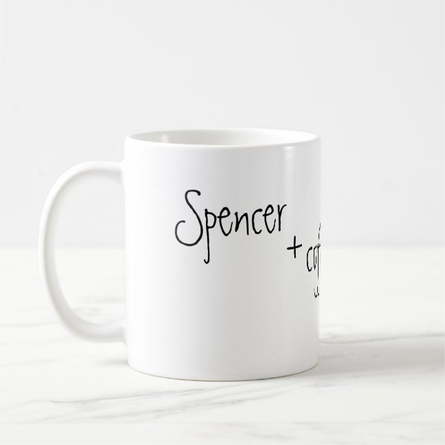 funny personalized me+coffee coffee mug (Left)