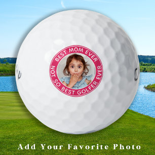 Funny Personalized Mom Pink Custom Photo Golf Balls