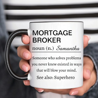 Funny Personalized Mortgage Broker Definition Mug