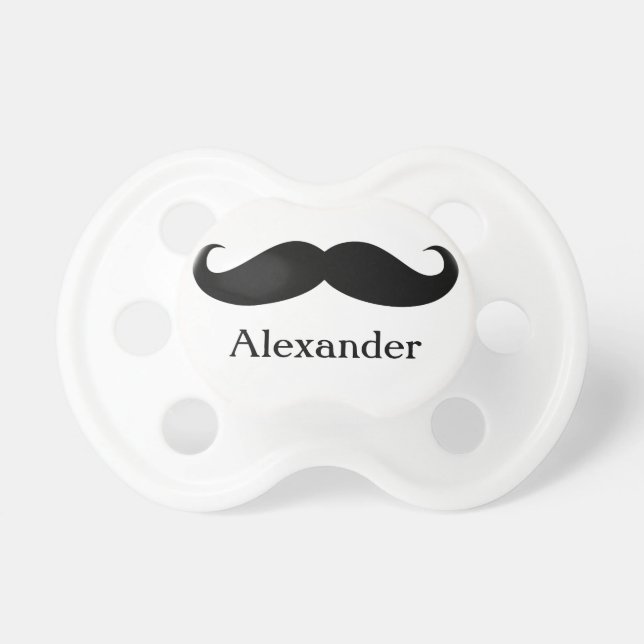 Funny Personalized Moustache Pacifier (Front)