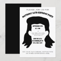 Funny Personalized Mullet Hairstyle Birthday Party