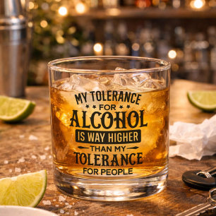 Funny Personalized Name Attitude Personality Whisk Whiskey Glass