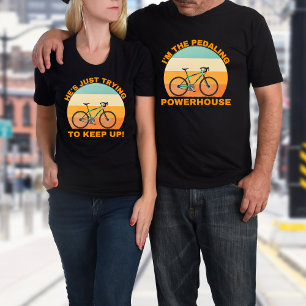 Funny Personalized Name Couple Biking T-Shirt