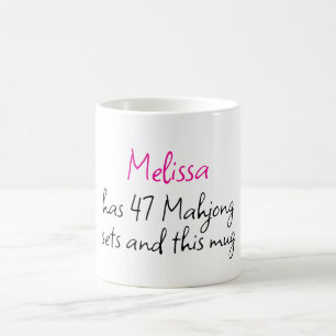 Funny Personalized Name Creative Mahjong  Coffee Mug