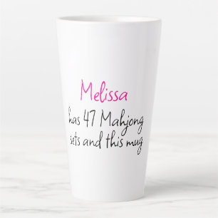 Funny Personalized Name Creative Mahjong  Latte Mug