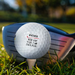 Funny Personalized Name Golf Balls<br><div class="desc">Discover the joys of personalizing your golf game with these hilarious 'funny golf balls'. These high-quality balls, customizable to feature your name, guarantee a laugh on the golf course. They not only increase your visibility with a standout red golf club design, but also add a dash of humour with the...</div>