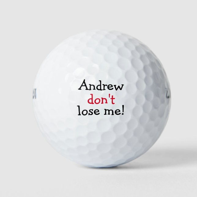 Funny Personalized Name Lost Golf Balls (Front)