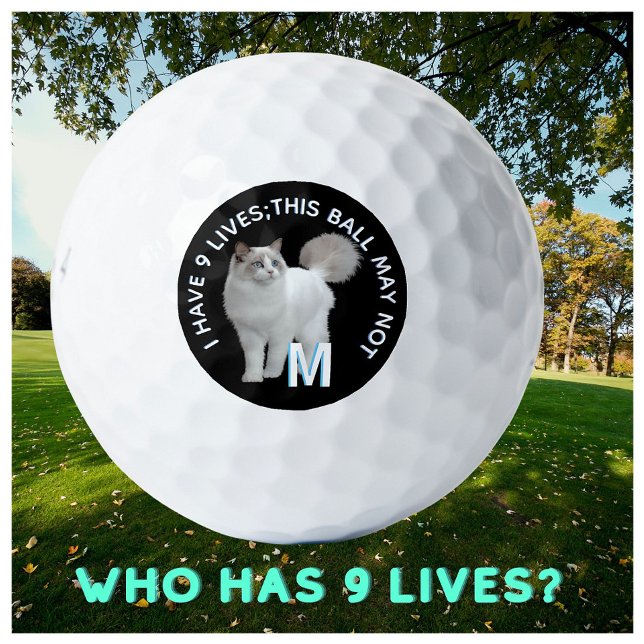 Funny Personalized Novelty Monogram Cat Advice  Golf Balls (Creator Uploaded)