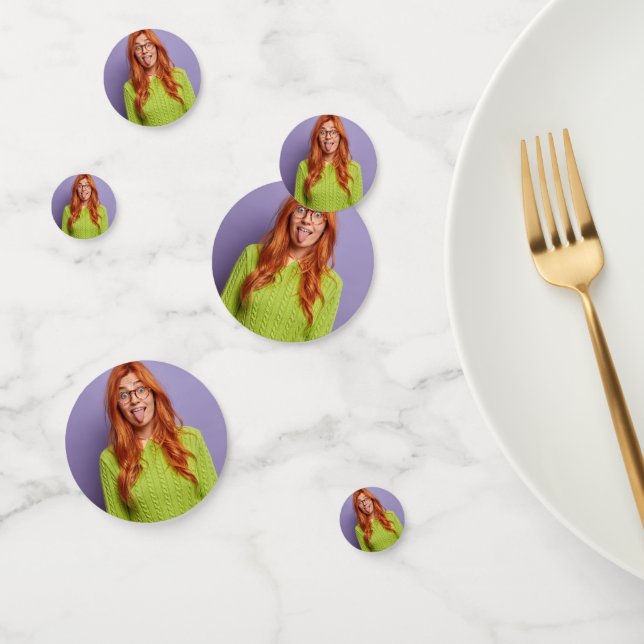 Funny Personalized Party Head Custom Photo Face Confetti (Group)