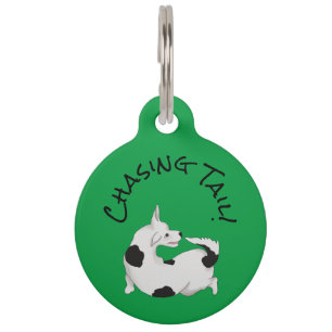 Funny Personalized Pet Dog ID Tag - Chasing Tail