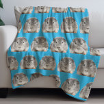 Funny Personalized Pet Face Fleece Blanket<br><div class="desc">Funny personalized pet face blanket with any background colour (can be changed by clicking the button to edit the design). To make the animal's face cut-out,  you can use any online app and then upload the png file with a transparent background.</div>