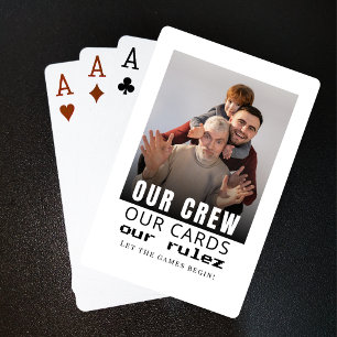 Funny Personalized Photo Playing Family Friends Cards