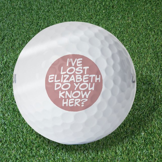 Funny Personalized Pink Comic Book Lost Golf Balls (Funny Personalized Pink Comic Book Lost Golf Balls)