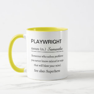Funny Personalized Playwright Definition Mug