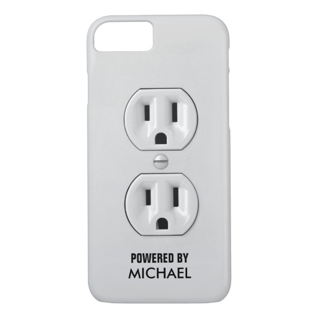 Funny Personalized Power Outlet Case-Mate iPhone Case (Back)