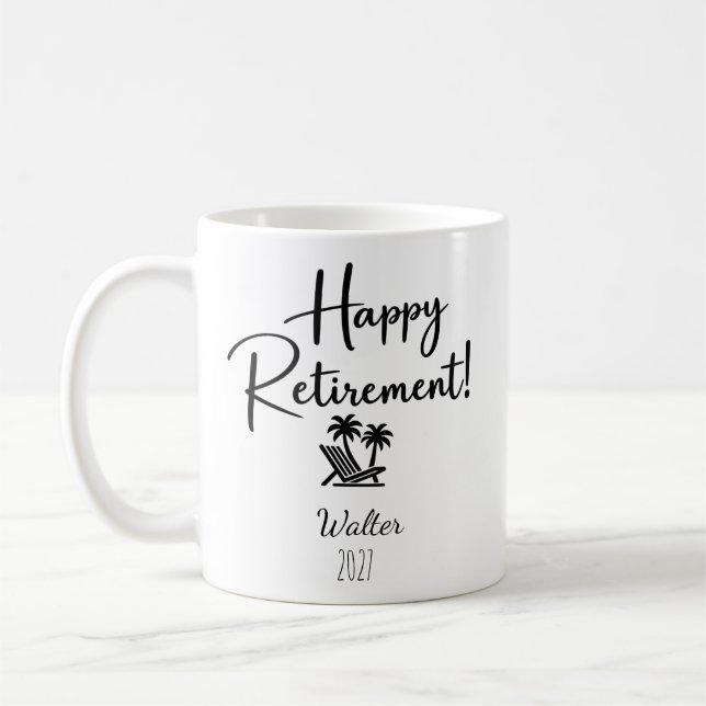 Funny Personalized Retirement  Coffee Mug (Left)