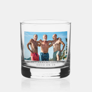 Funny Personalized Retirement Humour Photo Gift Whiskey Glass