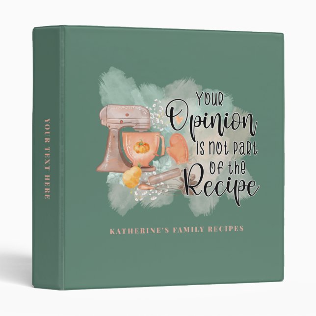 Funny Personalized Retro Script Family Binder (Front/Spine)