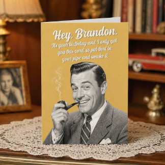 Funny Personalized Retro Vintage Birthday Card