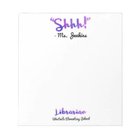 Funny Personalized Shhh! School Librarian Quote