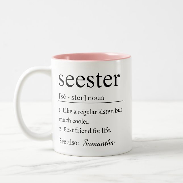 Funny Personalized Sister Definition Mug (Left)
