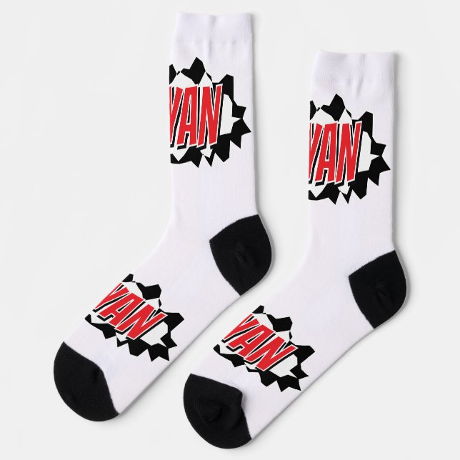 Funny personalized socks with rupture hole design (Left)
