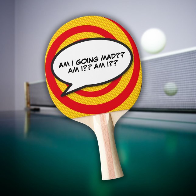 Funny Personalized Speech Bubble Modern Cool Ping Pong Paddle (Funny Personalized Speech Bubble Modern Cool Ping Pong Paddle)