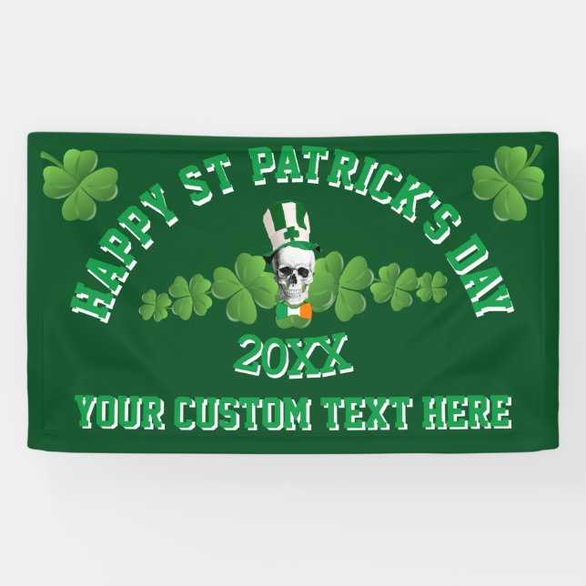 Funny personalized Sr Patrick's day. Banner (Horizontal)