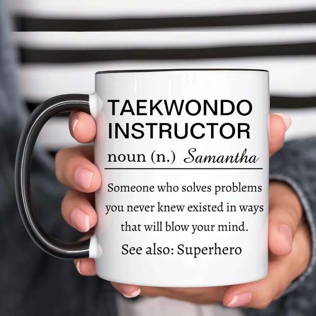 Funny Personalized Taekwondo Instructor Definition Mug (Creator Uploaded)