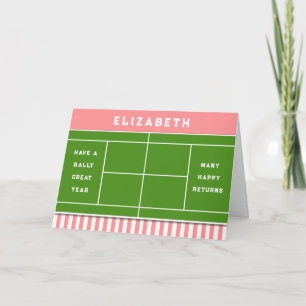 funny personalized tennis birthday card