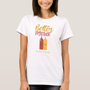 Funny Personalized Women's Mustard Ketchup Couples T-Shirt