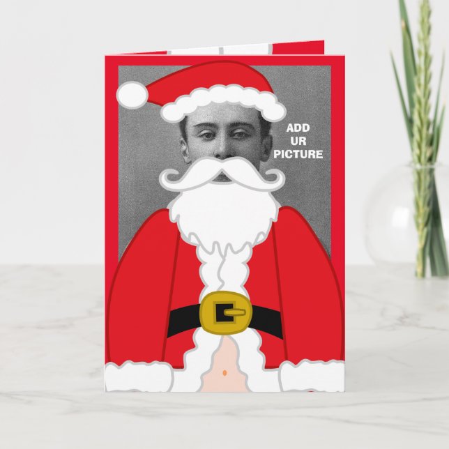 Funny personalized Xmas. Holiday Card (Front)