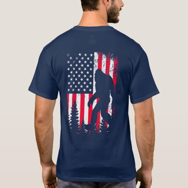 Funny Personnalisé 4 juillet Big Foot T-Shirt (Dos)