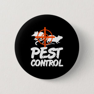Funny Pest Control Humor For Rat Hunters &amp; Tra 2 Inch Round Button