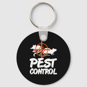 Funny Pest Control Humor For Rat Hunters &amp; Tra Keychain