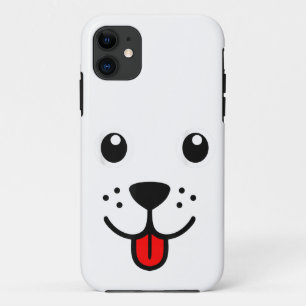 Funny Pet Animal Dog Puppy Happy Emoticon Face iPhone 11 Case
