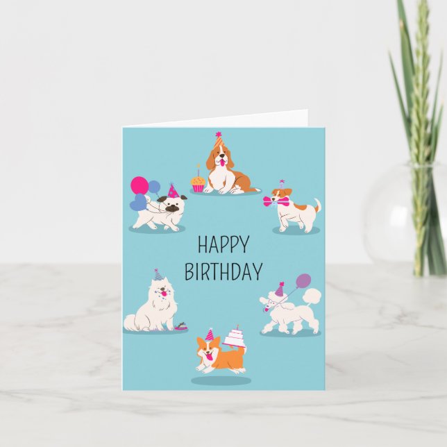 Funny Pet birthday party  Card (Front)