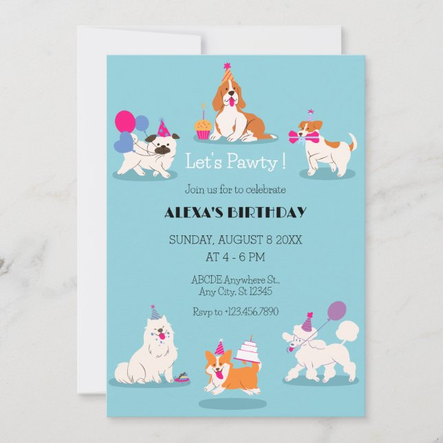 Funny Pet birthday party Invitation (Front)