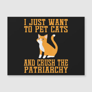 Funny Pet Cats and Crush The Patriarchy T-shirt Fe