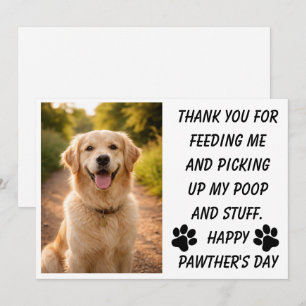 Funny Pet Dad Father’s Day   Humorous Dog & Cat  Holiday Card