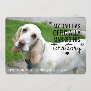 Funny Pet Dog Territoire Enregistrer La Carte Date