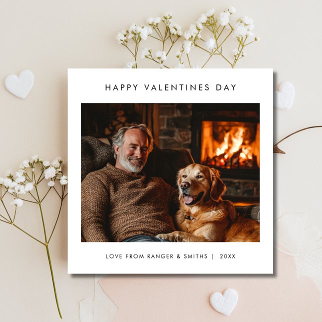 Funny Pet Golden Retriever Dog Dad Valentines Day Holiday Card (Creator Uploaded)