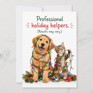 Funny Pet Holiday Christmas Card