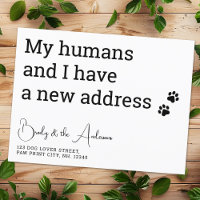 Funny Pet New Address We Have Moved Cat Dog Moving