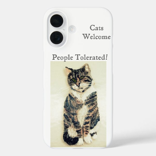 Funny Pet Quote Tabby Cat Case-Mate iPhone Case (Back)
