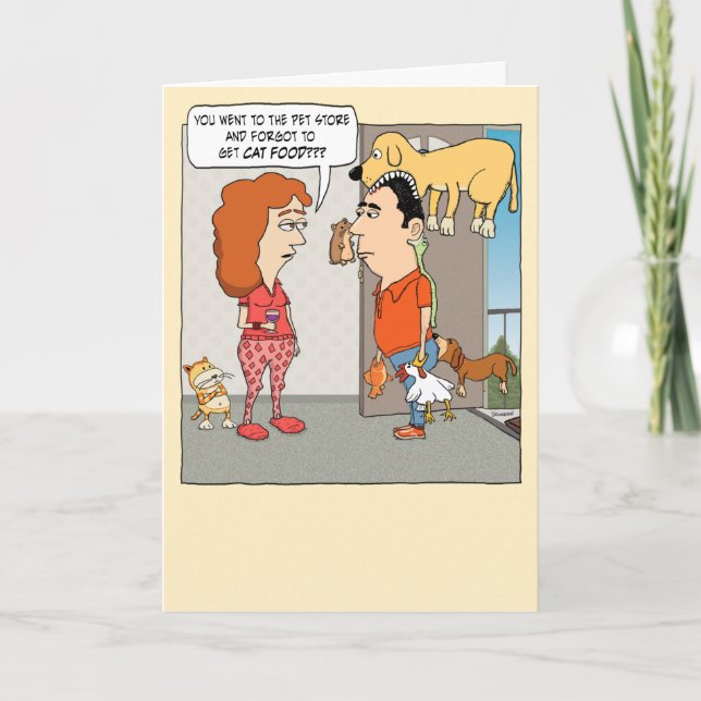 Funny Pet Store Disaster Birthday Card (Front)